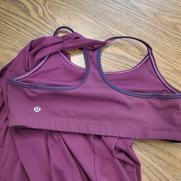 Lululemon No Limits Layered 2 in 1 Purple Tank - Picture 4 of 7